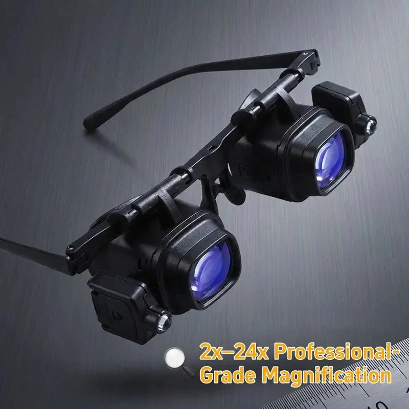 LED Illuminated Head Mounted Magnifying Glasses